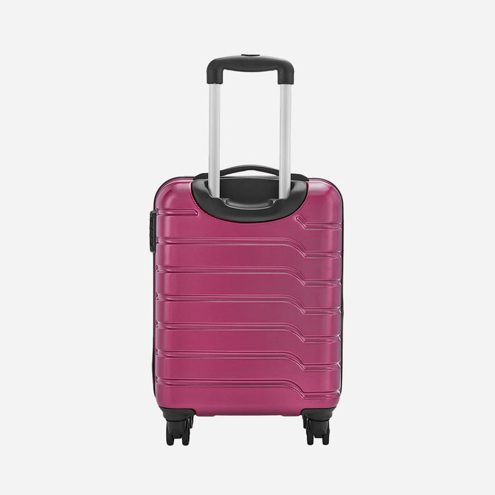 Safari Ozone Hardcase Wine Red Luggage Set: Durable, Dual-Wheel, Travel Trolley Bag