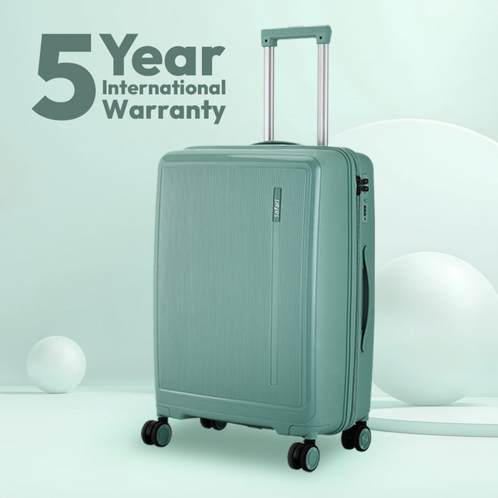 Safari Cooper Green Hard Shell Luggage Combo, Dual Wheels, Anti-Theft Zipper