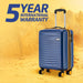 Safari Defender Blue Hard-Shell Luggage Combo: Small & Medium, TSA Lock, Dual Wheels