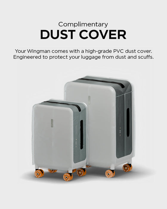 Wingman Premium Polycarbonate 2-Piece Luggage Set with Silent Spinner Wheels