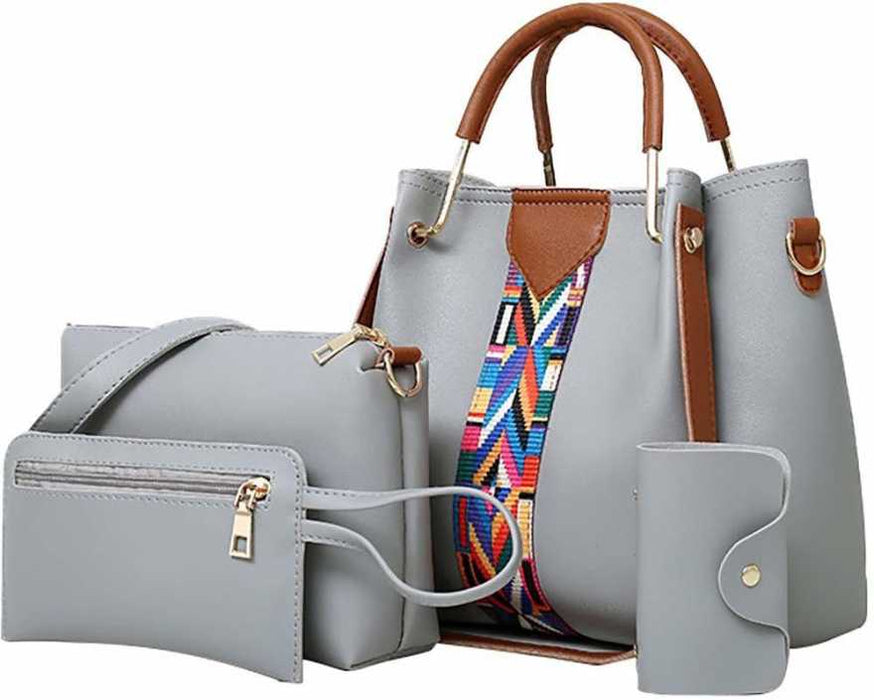 Women Grey Handbag  (Pack of: 4)