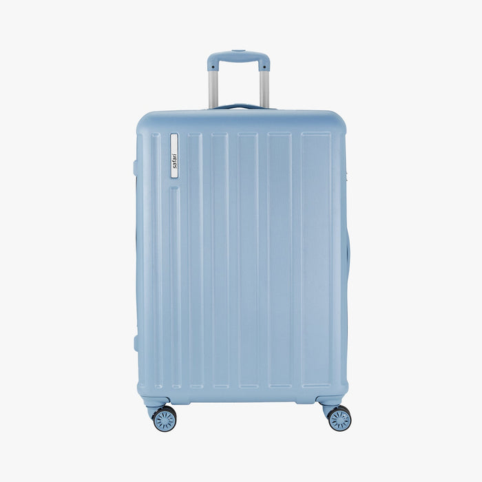 Safari Linea Pearl Blue Hardside Luggage: Durable Polycarbonate, Smooth Dual Wheels