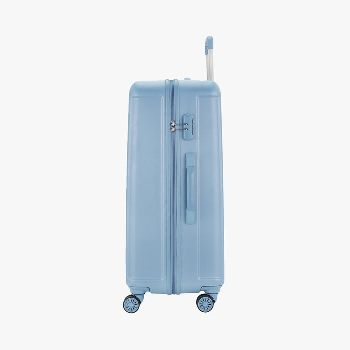 Safari Linea Pearl Blue Hardside Luggage: Durable Polycarbonate, Smooth Dual Wheels