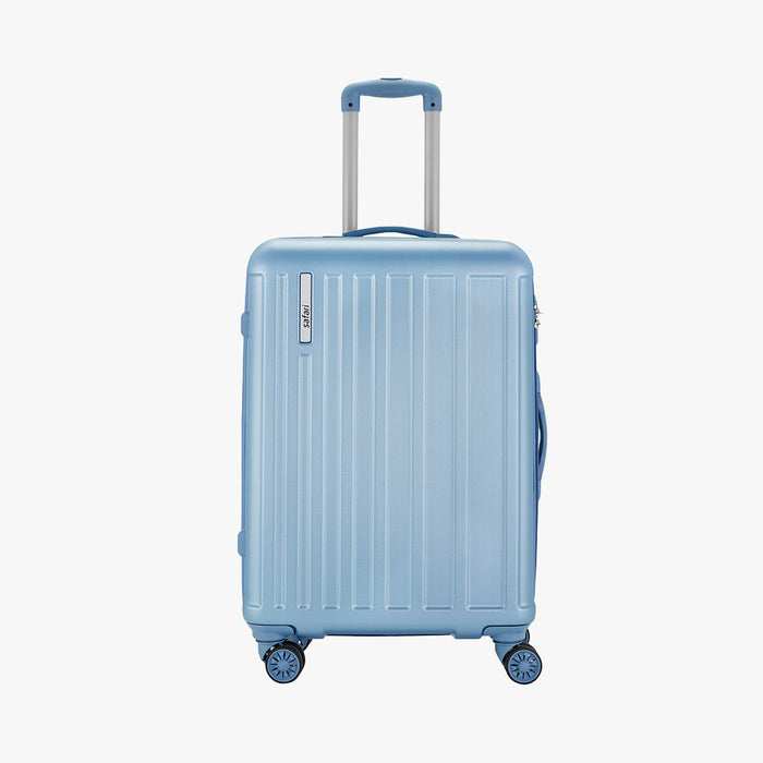 Safari Linea Pearl Blue Hardside Luggage: Durable Polycarbonate, Smooth Dual Wheels