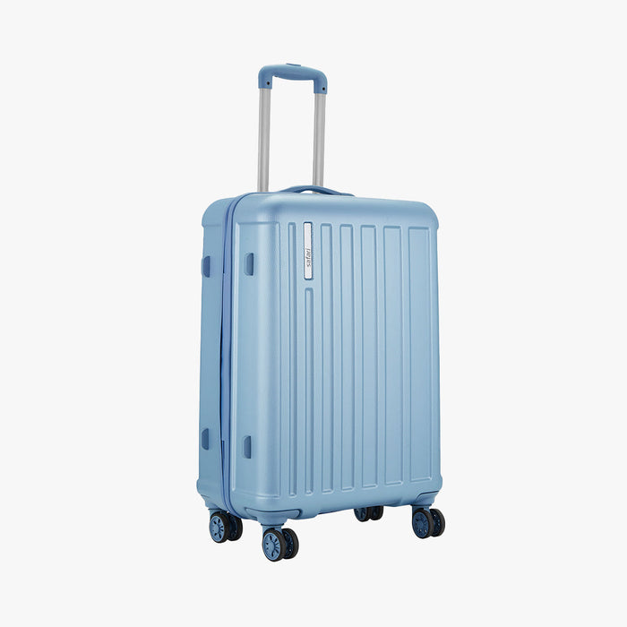 Safari Linea Pearl Blue Hardside Luggage: Durable Polycarbonate, Smooth Dual Wheels
