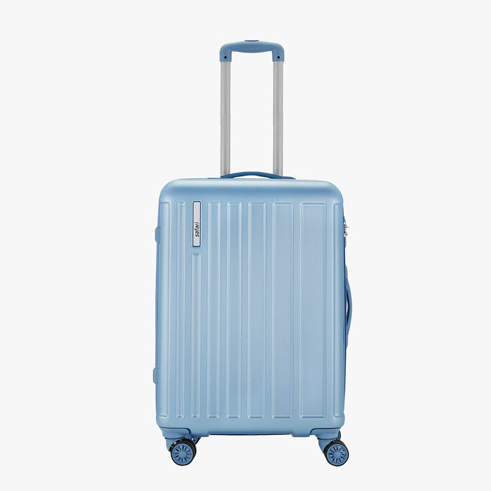 Safari Linea Pearl Blue Hardside Luggage: Durable Polycarbonate, Smooth Dual Wheels