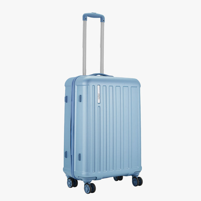 Safari Linea Pearl Blue Hardside Luggage: Durable Polycarbonate, Smooth Dual Wheels