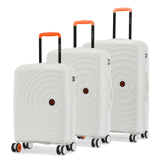 Seattle Hard-Side Polypropylene 3-Piece Luggage Set - Durable Travel Trolley Bags