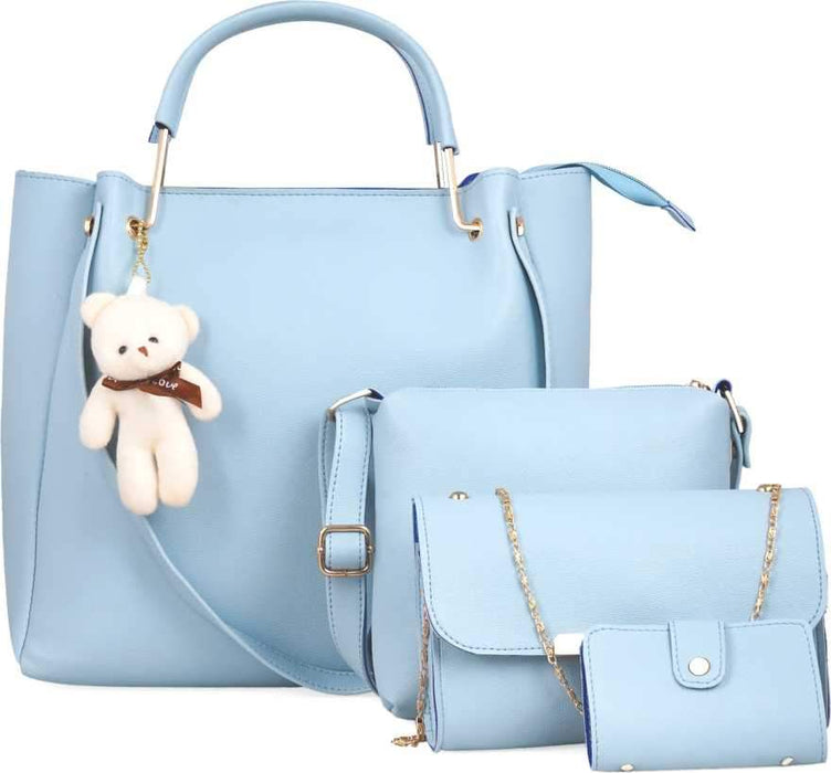 Women Blue Hand-held Bag  (Pack of: 4)